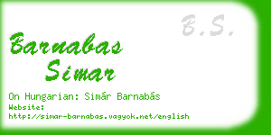 barnabas simar business card